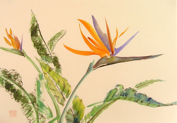 Toinette Lippe painting - Bird-of-Paradise Flower 3