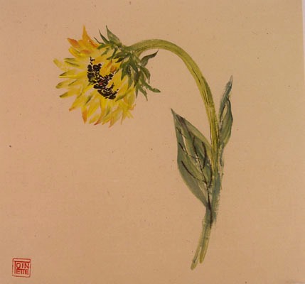 Toinette Lippe painting - Sunflowers 3