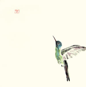 Toinette Lippe painting -
            Hummingbird 6