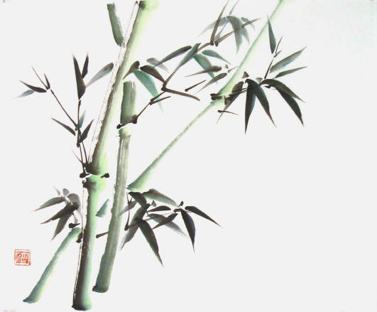 Toinette Lippe painting - Green Bamboo