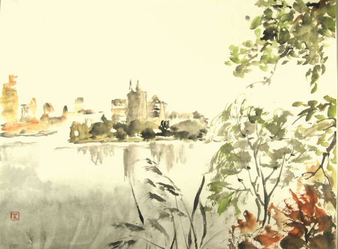 Toinette Lippe painting - Central Park Reservoir