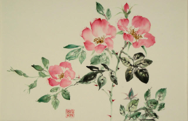 Toinette Lippe painting - Wild Roses
