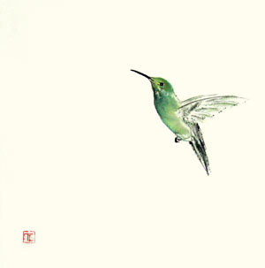 Toinette Lippe painting - Hummingbird 9