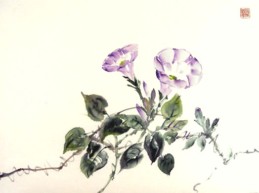 Toinette Lippe painting - Morning Glories