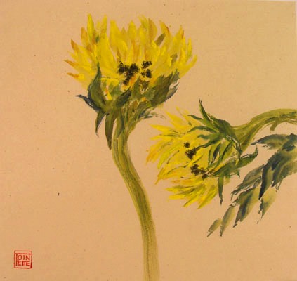 Toinette Lippe painting - Sunflowers 1