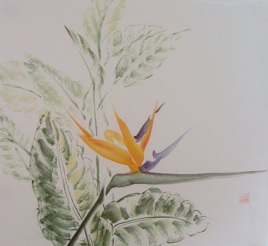 Toinette Lippe painting - Bird-of-Paradise Flower 5