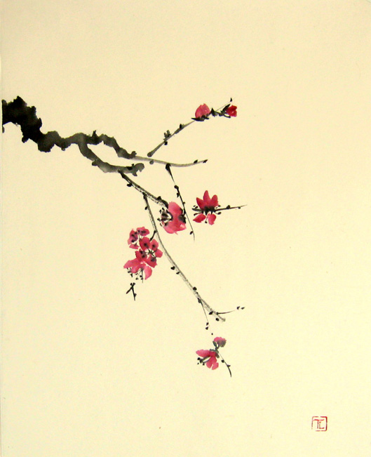 Topinette Lippe painting - Plum Blossom