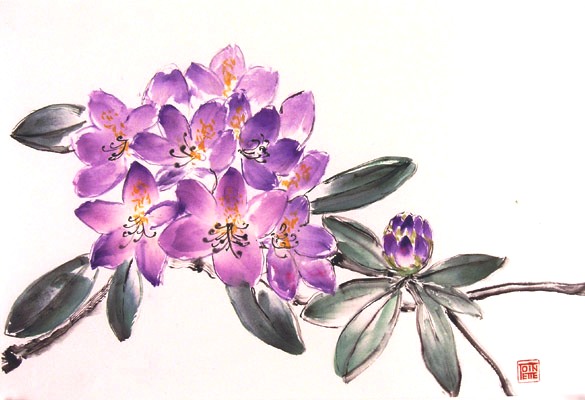 Toinette Lippe painting - Rhododendron 1