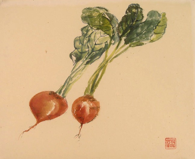 Toinette Lippe painting - Golden Beets 2