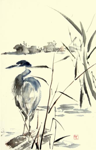 Toinette Lippe painting - Heron 1