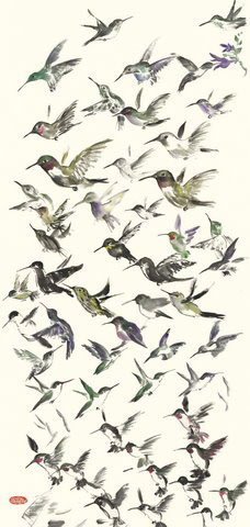 Toinette Lippe painting - Hummingbird Sketches