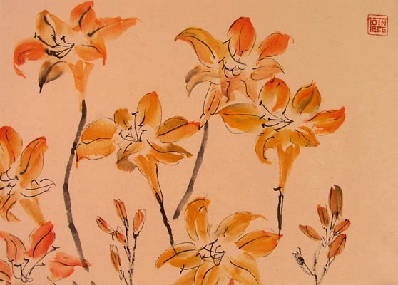 Toinette Lippe painting - Day Lillies