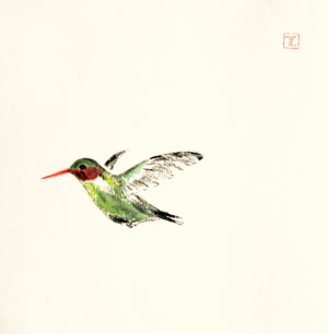 Toinette Lippe painting - Hummingbird 1