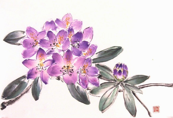 Tointte Lippe painting - Rhododendron