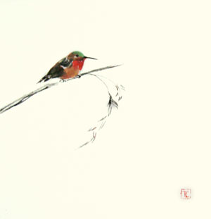 Toinette Lippe painting - Hummingbird 8